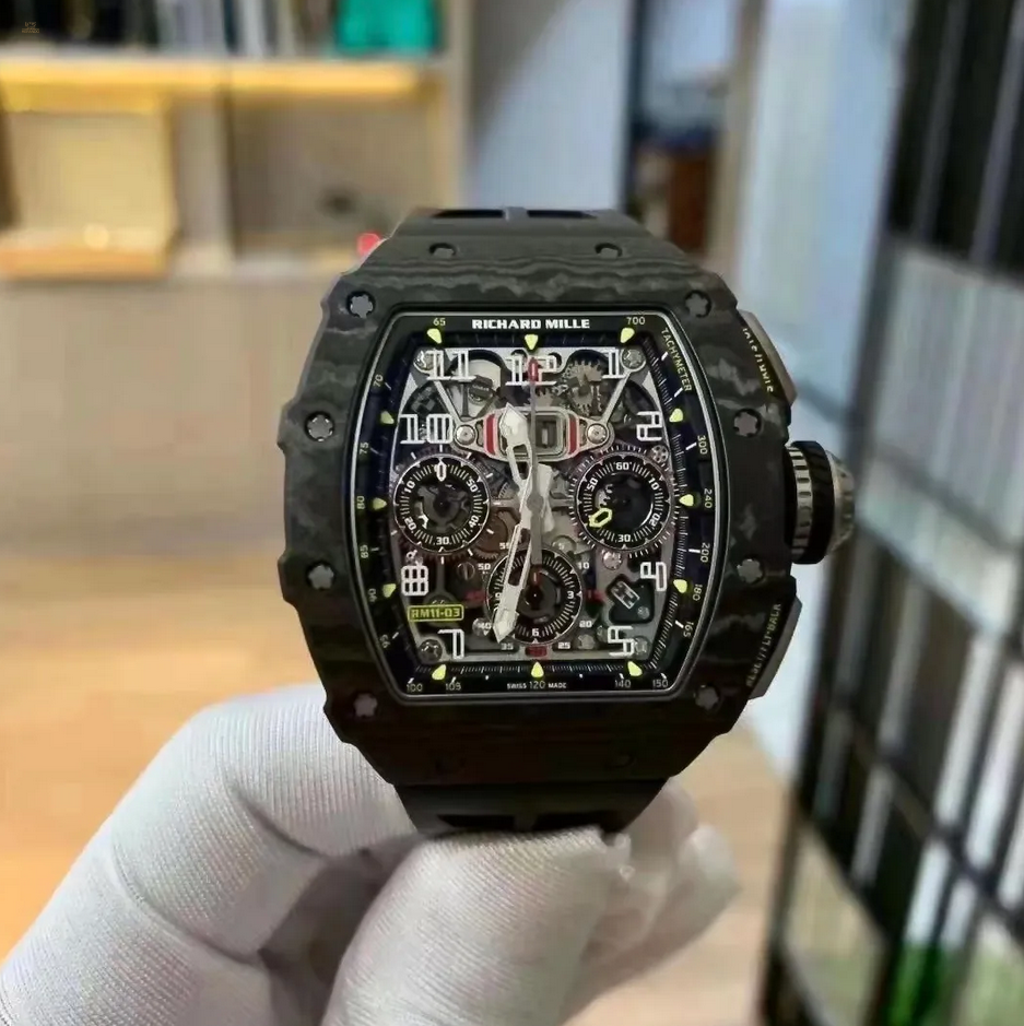 Herando Richard Mille Rm Black Carbon Ntpt Flyback Chronograph