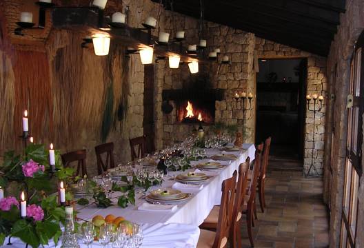 Wedding dinner at the old finca 