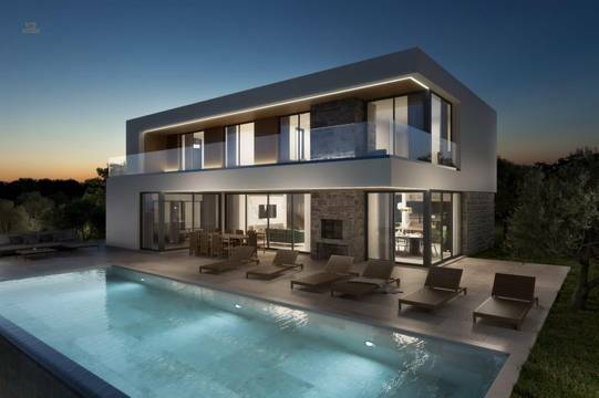 Moderne Luxusvilla mit Swimmingpool und Panorama-Meerblick, Region Crikvenica