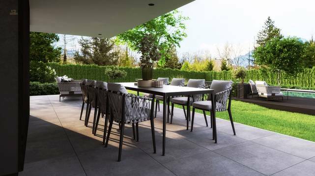 Gartenwohnung - Blick auf der Untersberg