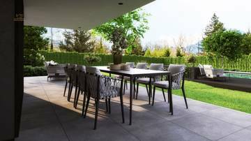 Gartenwohnung - Blick auf der Untersberg