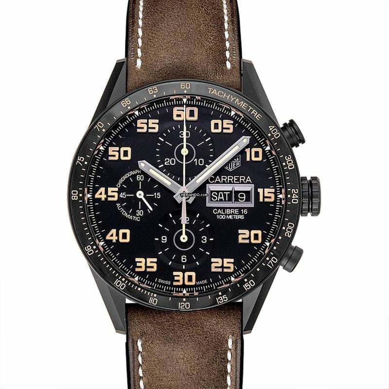 Herando TAG Heuer Carrera Calibre 16 CV2A84.FC6394 Carrera Calibre 16 DD Automatic Chronograph Black Dial Men s Watch h1