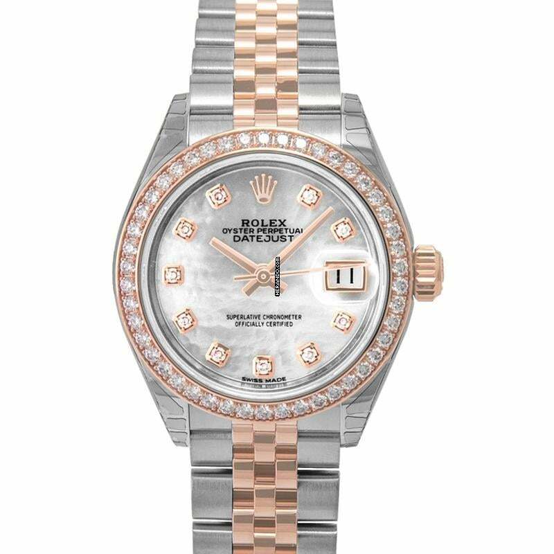 Herando Rolex Lady Datejust 279381RBR Lady Datejust Automatic White mother of pearl set with diamonds Dial Stainless h1