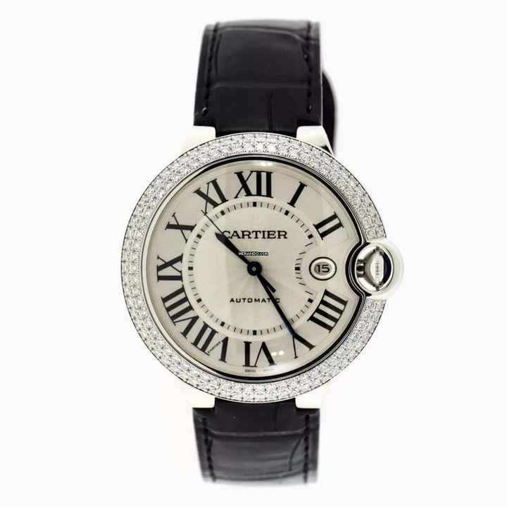 CARTIER TANK SOLO 24mm Steel Watch 0.62TCW Diamonds