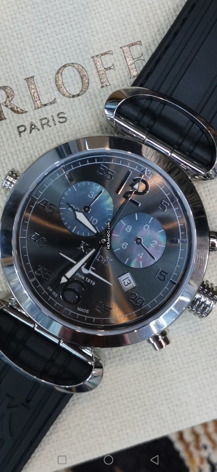 Herando - Korloff Paris Armbanduhr Herren zweiseitige Perlmutt