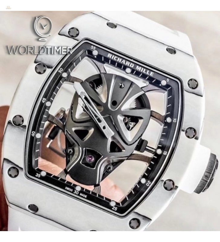 Herando Richard Mille NEW LIMITED 18 PIECE RM 52 06 Mask White Tourbillon Watch