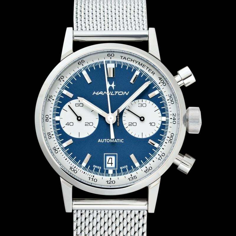 Hamilton intra matic chrono blue best sale