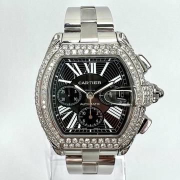  Cartier Roadster 2618 Automatic 42mm Steel ~5.5TCW Diamond Watch </h1> 