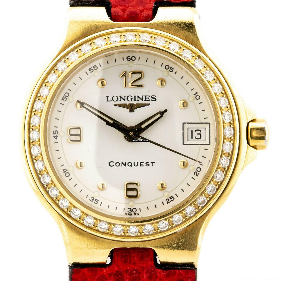 Herando Longines Conquest 750 18K Gelbgold Quarzwerk 25 mm h1