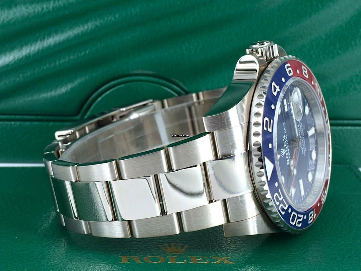 Herando Rolex GMT Master II White Gold Pepsi Blue Dial 126719blronew Stickers h1