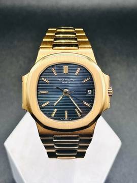  Patek Philippe Nautilus 3800/01 YELLOWGOLD RARE BLUE with ARCHIVE PAPERS Condition like NEW