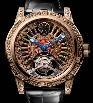  Louis Moinet Only India „Shergotty Meteorite, Dial Peacook Feather“ Unique Piece