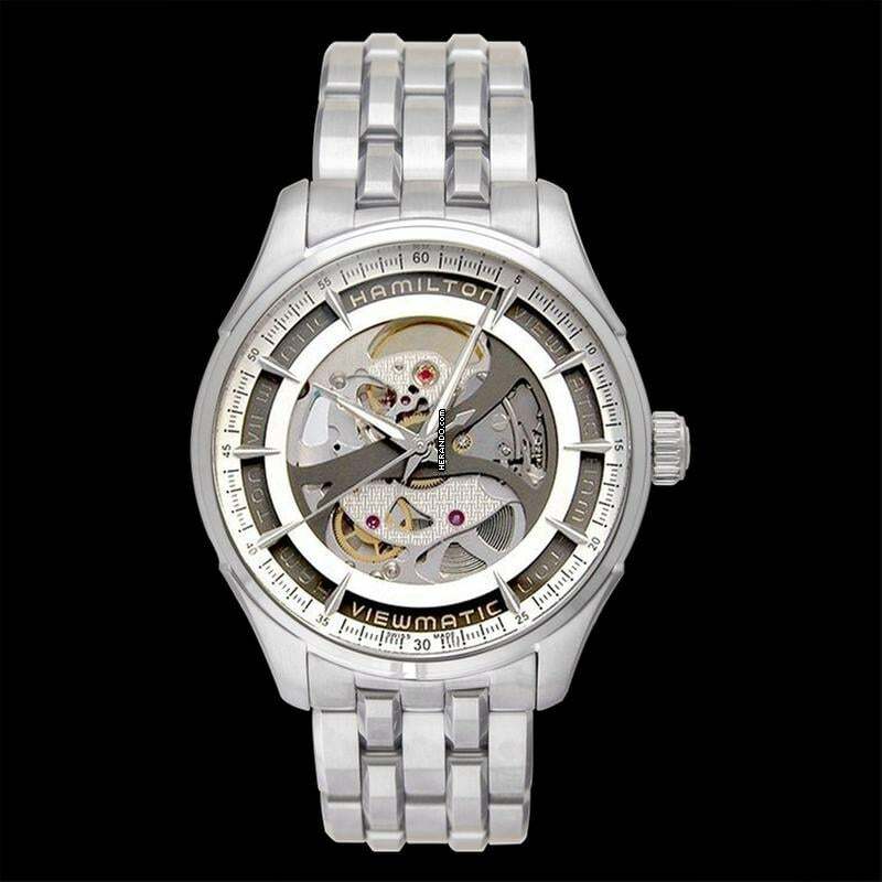 Herando Hamilton Jazzmaster Viewmatic H42555151 Jazzmaster Automatic Skeleton Dial Stainless Steel Men s Watch h1