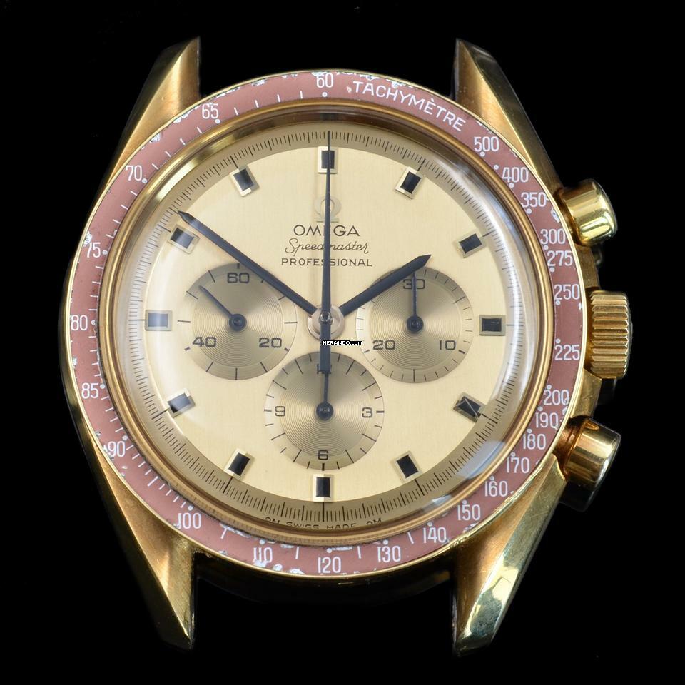 Herando - Omega Speedmaster Professional Moonwatch De Luxe Apollo XI gold  18KT Full Set 1969's </h1>