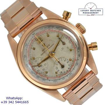 Rolex Chronograph 6034 Pre Daytona bicolor dial pink gold 18KT 1950’s 