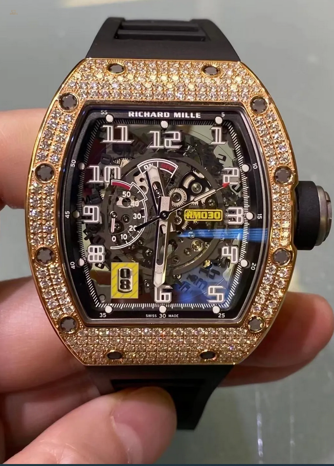 Herando Richard Mille NEW RM 030 Rose Gold Titanium Diamonds Watch