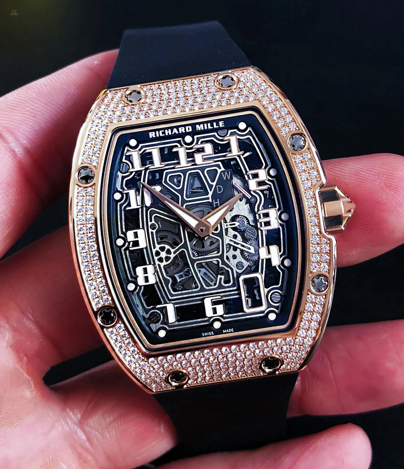 Herando Richard Mille RM 67 01 Rose Gold Full Set Diamonds Extra