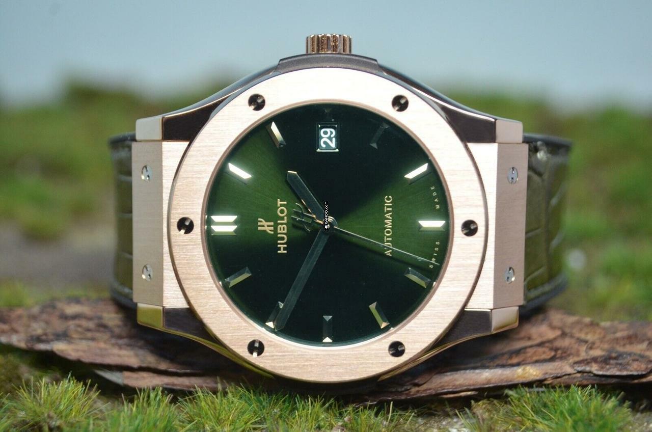 Herando - Hublot Classic Fusion Green King 18kt. Rosègold UNGETRAGEN Ref.  511.OX.8980.LR17 </h1>