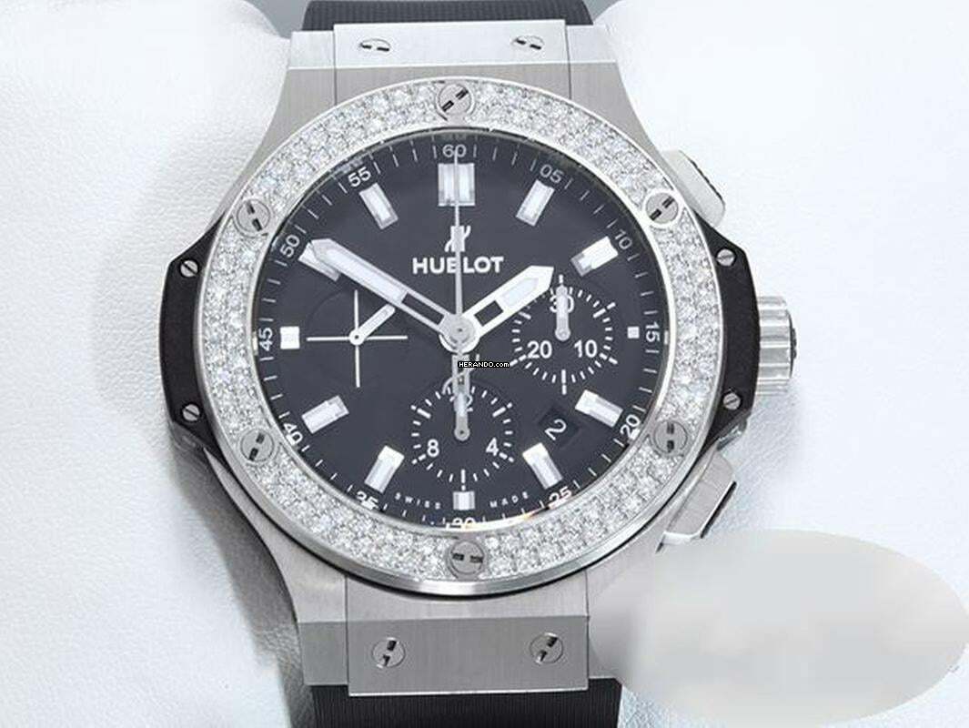 Herando Hublot Big Bang 44 mm 301.sx.1170.rx.1104 Edelstahl 2019 Diamanten Automatik Steel Black Dial h1