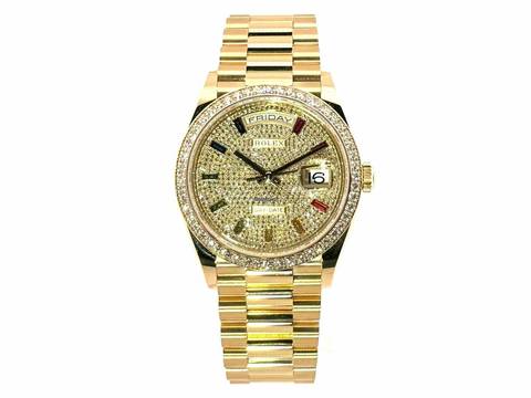  Rolex Day-Date 36 Gelbgold Ref. 128348RBR Diamantpave </h1> 