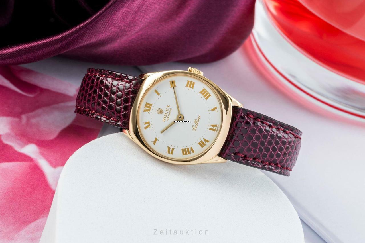 Herando - Rolex Cellini Lady 18k (0,750) Gold Handaufzug Damenuhr Ref. 4129  Klassiker </h1>