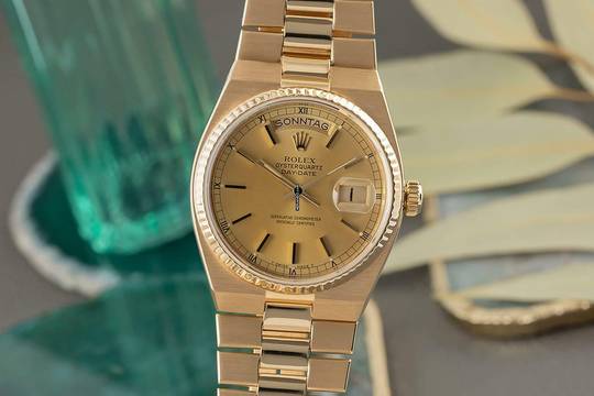  Rolex Day-Date Oysterquartz 18k (0,750) Gold Herrenuhr Ref. 19018 </h1> 