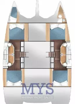 DUFOUR 44 CATAMARANS LAYOUT 4 CAB