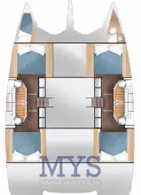 DUFOUR 44 CATAMARANS LAYOUT 4 CAB
