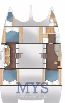 DUFOUR 44 CATAMARANS LAYOUT 3 CAB