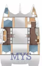 DUFOUR 44 CATAMARANS LAYOUT 3 CAB