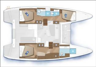 Manufacturer Provided Image: Manufacturer Provided Image: Lagoon 42 3 Cabin Layout Plan