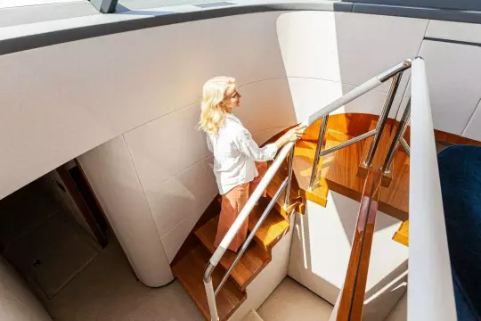 Riviera 78 Motor Yacht Companionway 01