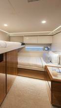 Riviera 78 Motor Yacht Starboard Stateroom 01 Gloss Teak Timber Finish Scaled