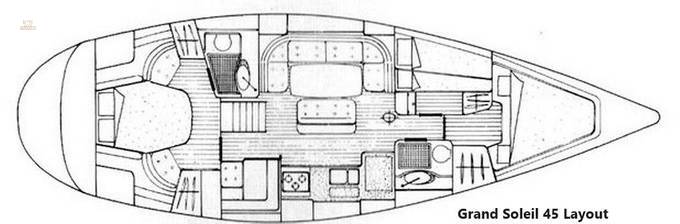 Grand Soleil 45 Layout Cabin