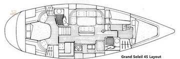 Grand Soleil 45 Layout Cabin