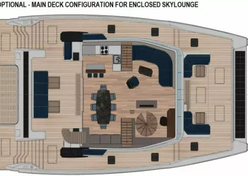 Optional - Main Deck Configuration For Enclosed Sky Lounge