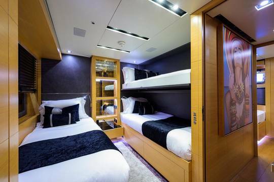 Forward Port Guest Stateroom with Pullman Berth