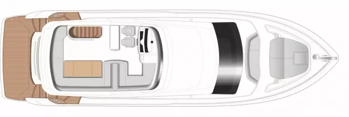 Manufacturer Provided Image: Princess 55 Flybridge Layout Plan