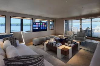 Main Deck Salon With Pop Up Apple TV