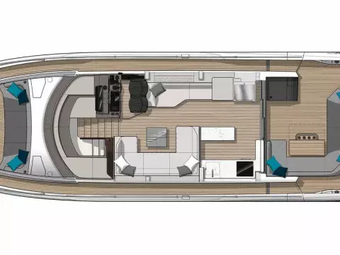 Main Deck - Extended Aft Cockpit Seating