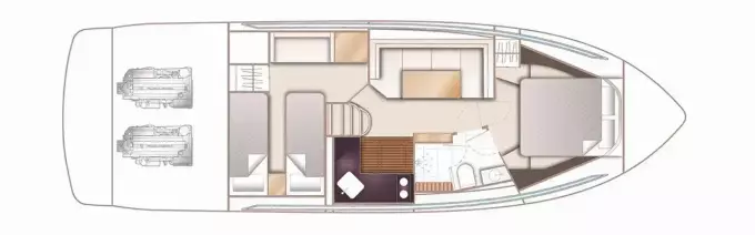 Manufacturer Provided Image: Manufacturer Provided Image: Princess V40 Lower Deck Layout Plan