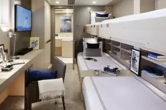 Lower Deck Twin Stateroom with Pullmans