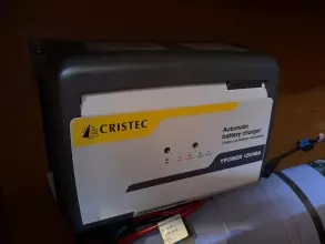 Cristec automatic battery charger in Jeanneau Sun Odyssey 479, 2019 model.