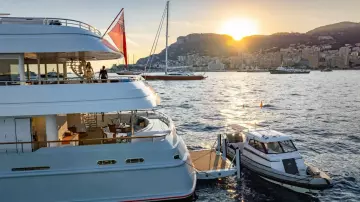 9 Port Aft With Door Open And Tender Alongside