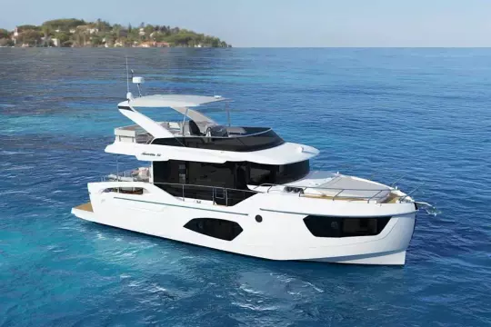 Luxury yacht Absolute NAVETTA 50, 2026, on open sea.