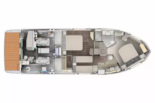 Floor plan of Absolute NAVETTA 50 yacht 2026.