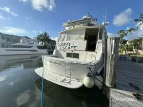 63' Hatteras aft profile