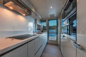 Galley with  Side Door to Deck 